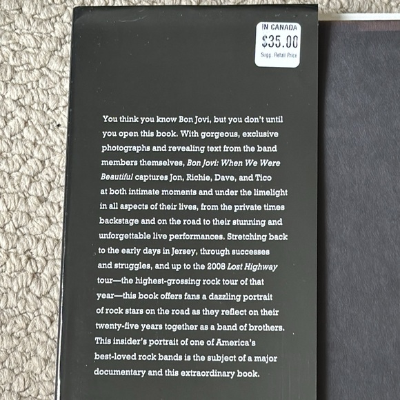 Hardcover Book - Bon Jovi “When We Were Beautiful” - Picture 3 of 4
